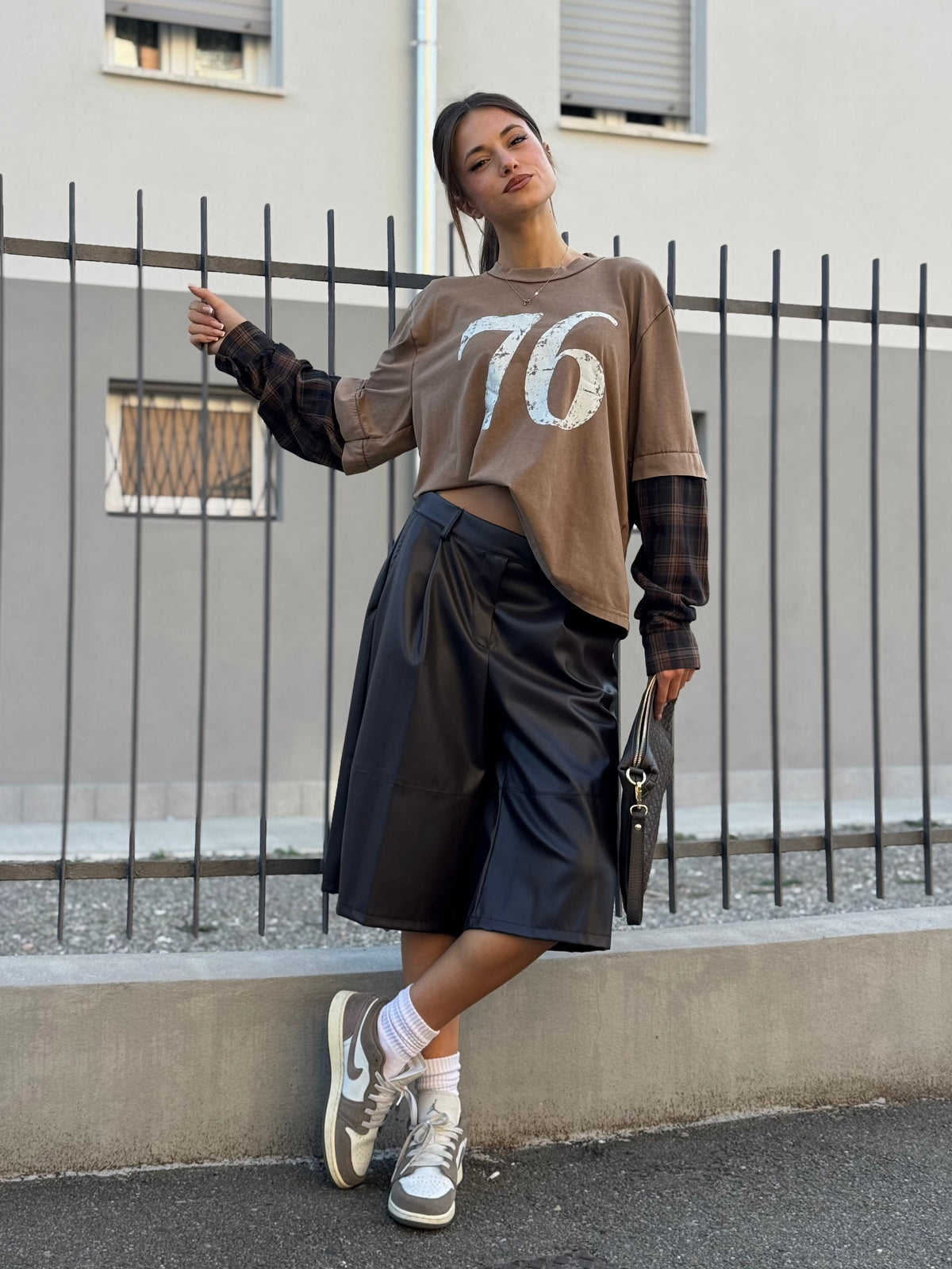 “T-SHIRT MANICA CHECK” Susy mix