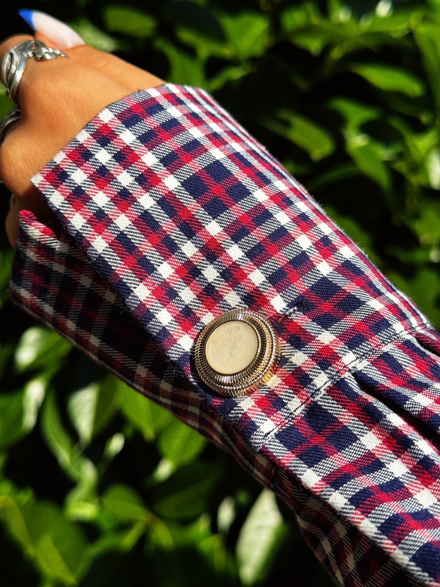 “CAMICIA CHECK BOTTONE GIOIELLO” kontatto