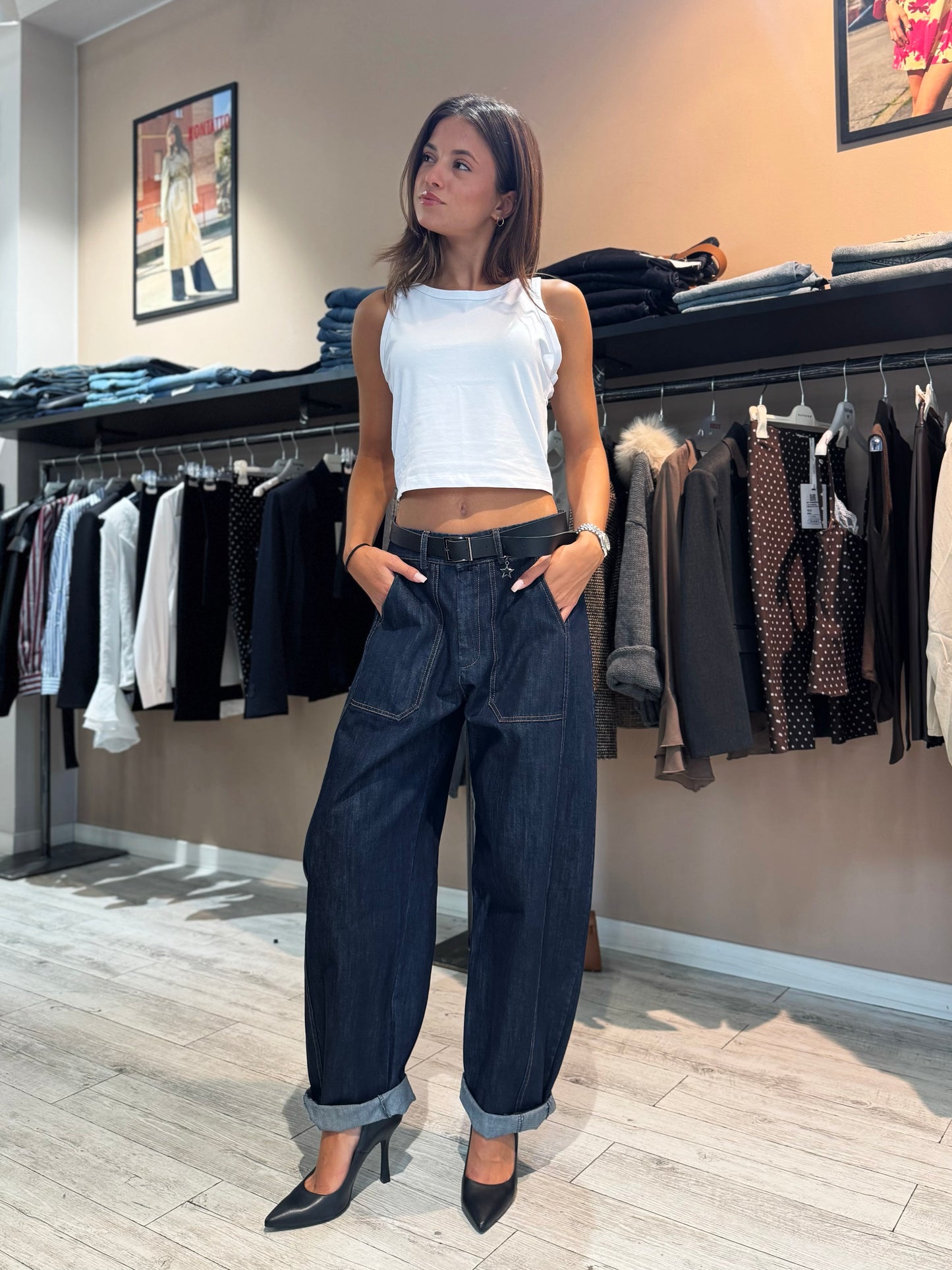 “PANTALONE STELLINA DENIM BLU” Susy mix