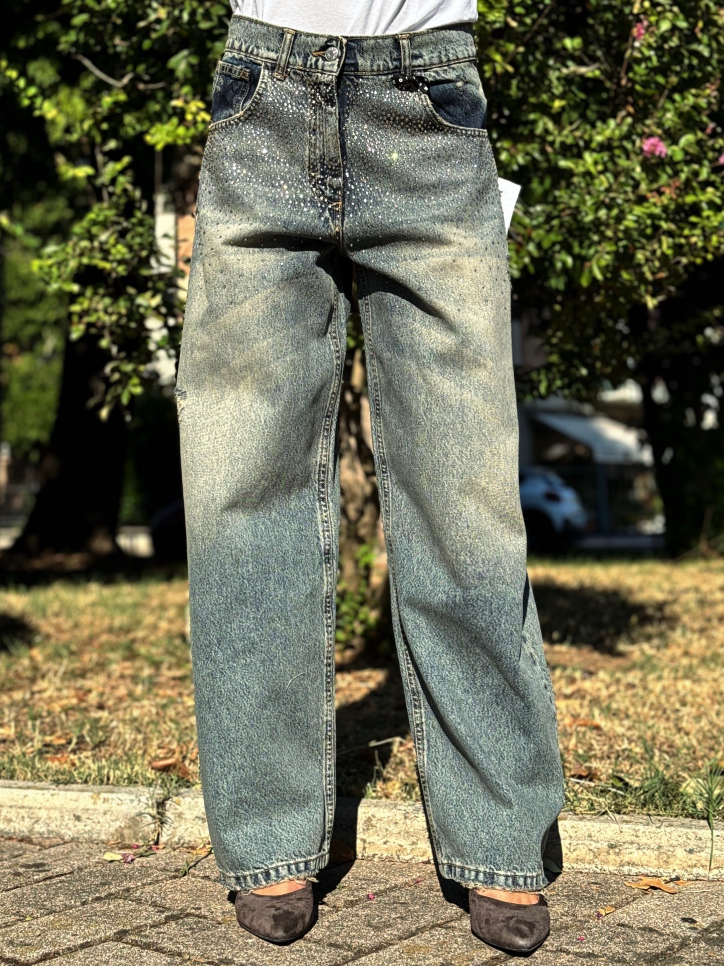“JEANS MODELLO BELLA CON STRASS” have one