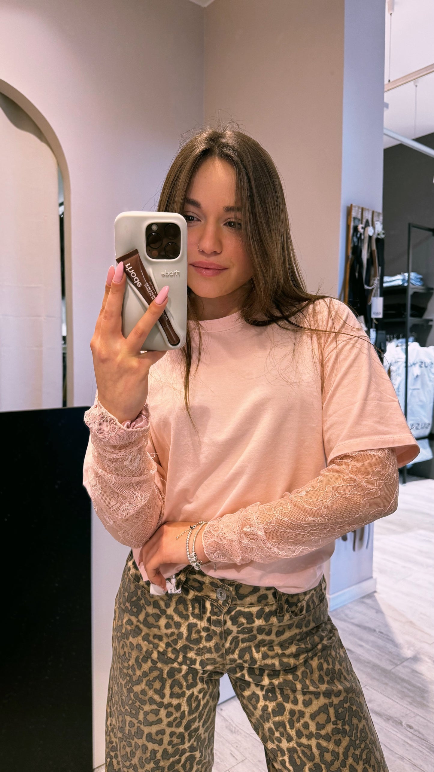 SUSY MIX- T-SHIRT MANICA IN PIZZO