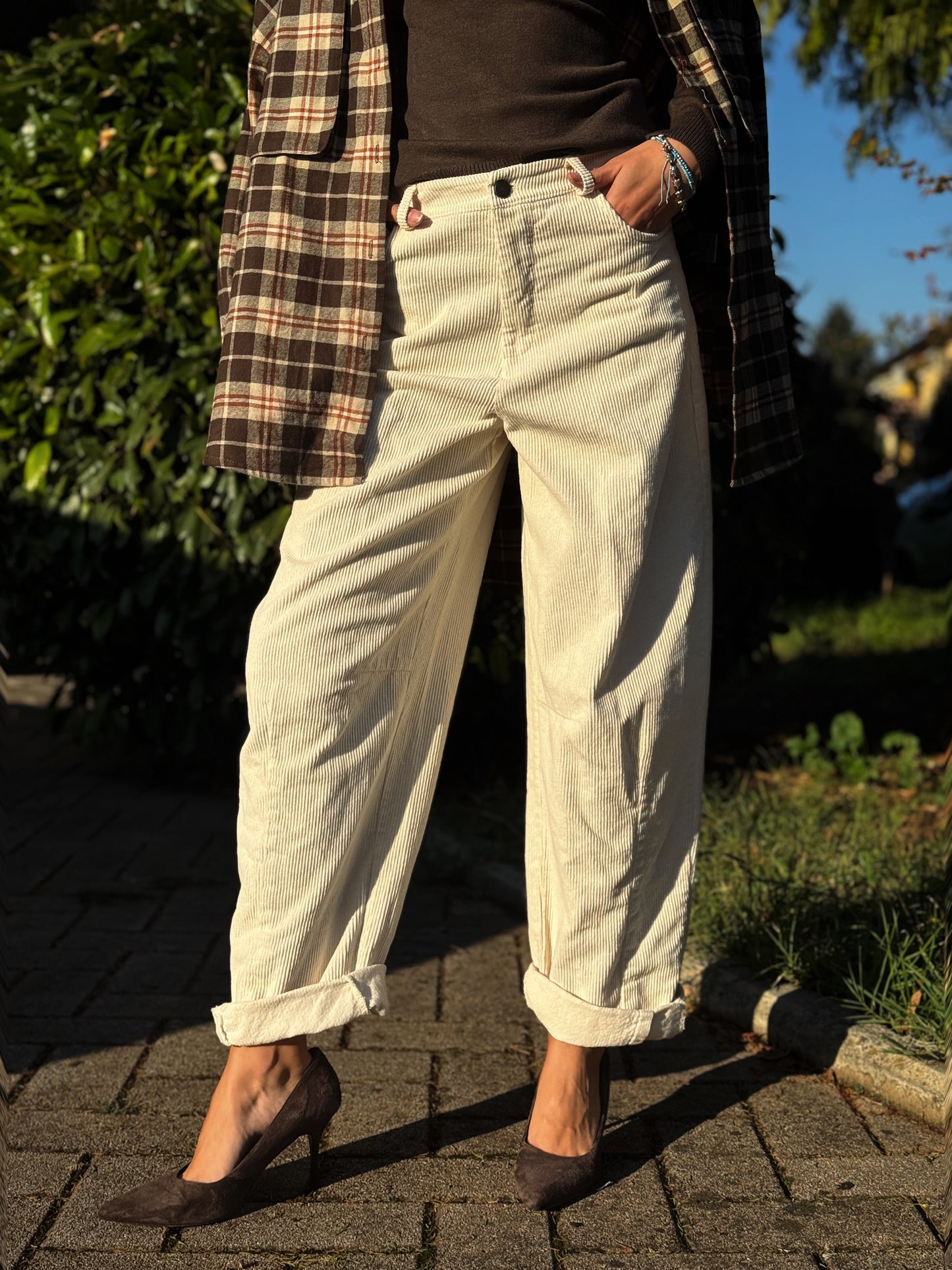 “PANTALONE BALOON VELLUTO” Kontatto