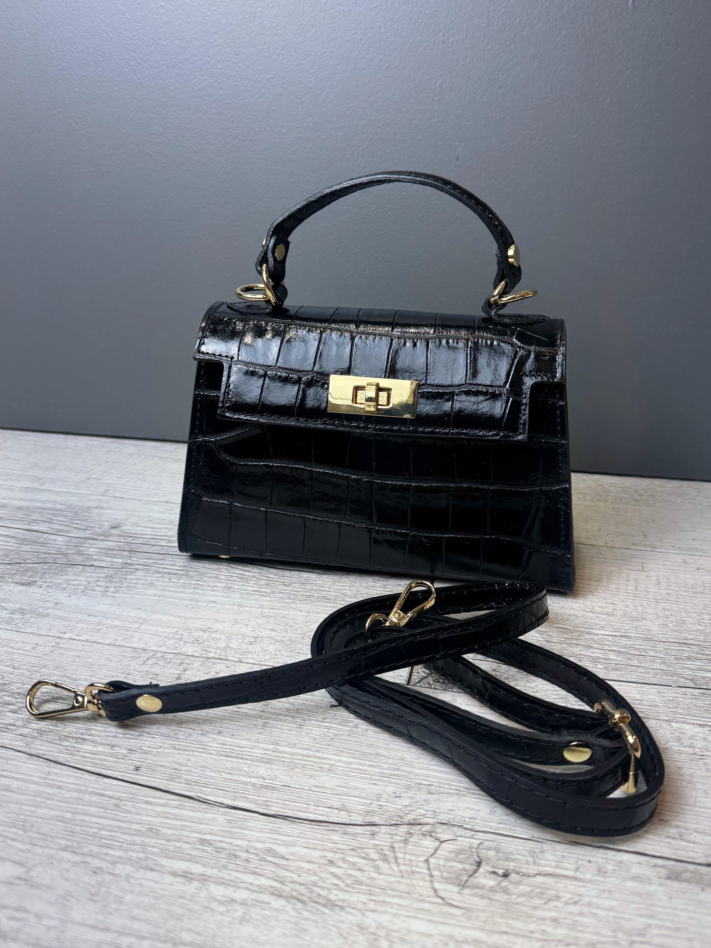 “MINI BAG IN PELLE STAMPA COCCO”