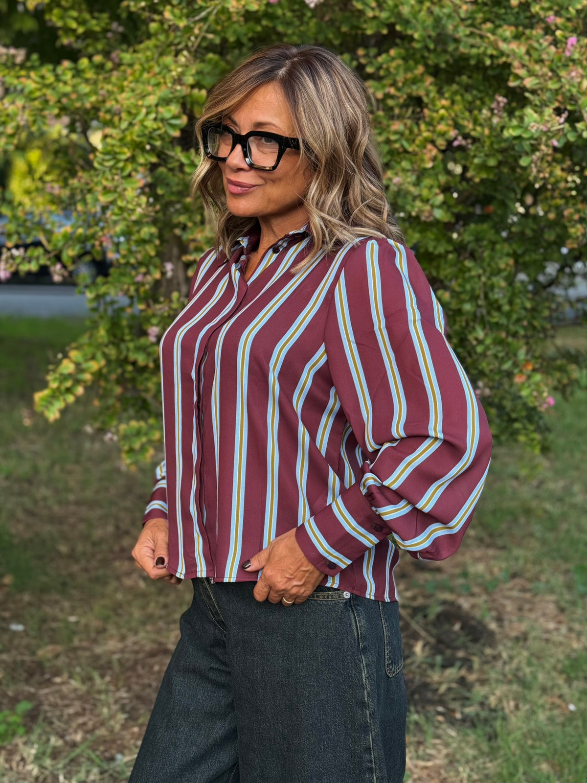 “CAMICIA STAMPA GESSATA” Susy mix