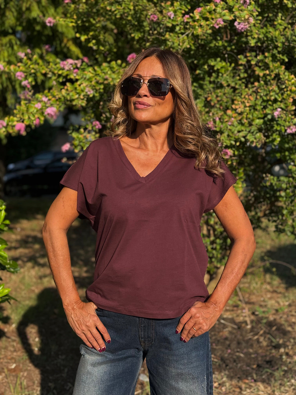 “T-SHIRT SCOLLO V” Susy mix