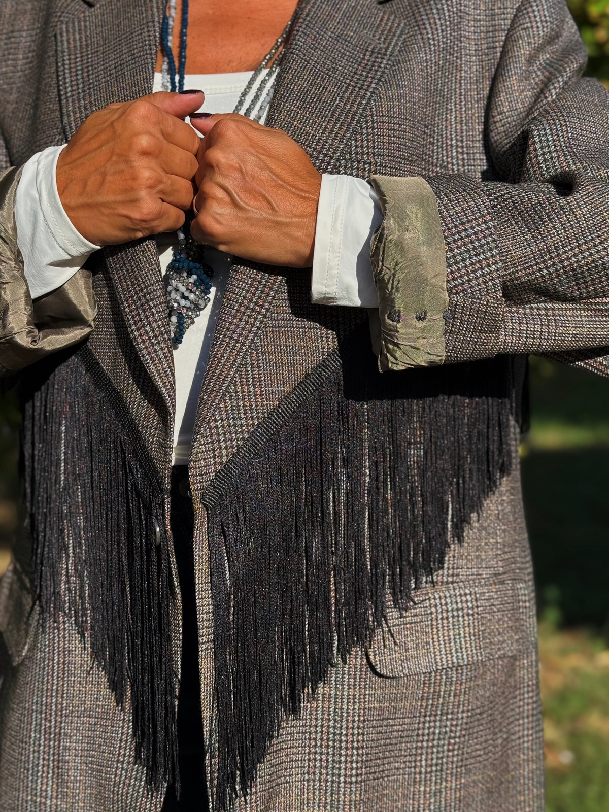 “BLAZER VINTAGE CON FRANGE” Susy mix