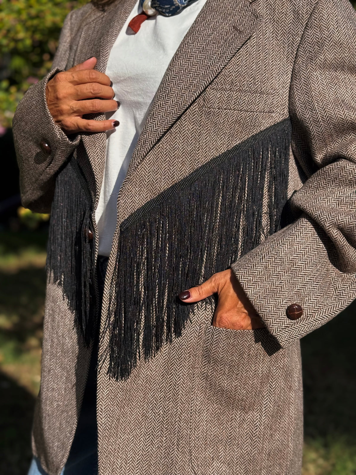 “BLAZER VINTAGE CON FRANGE” Susy mix