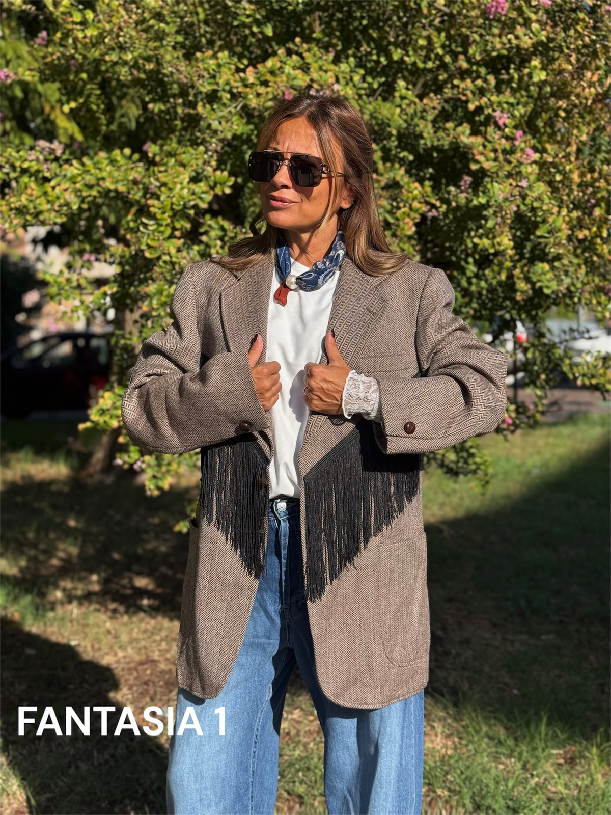 “BLAZER VINTAGE CON FRANGE” Susy mix