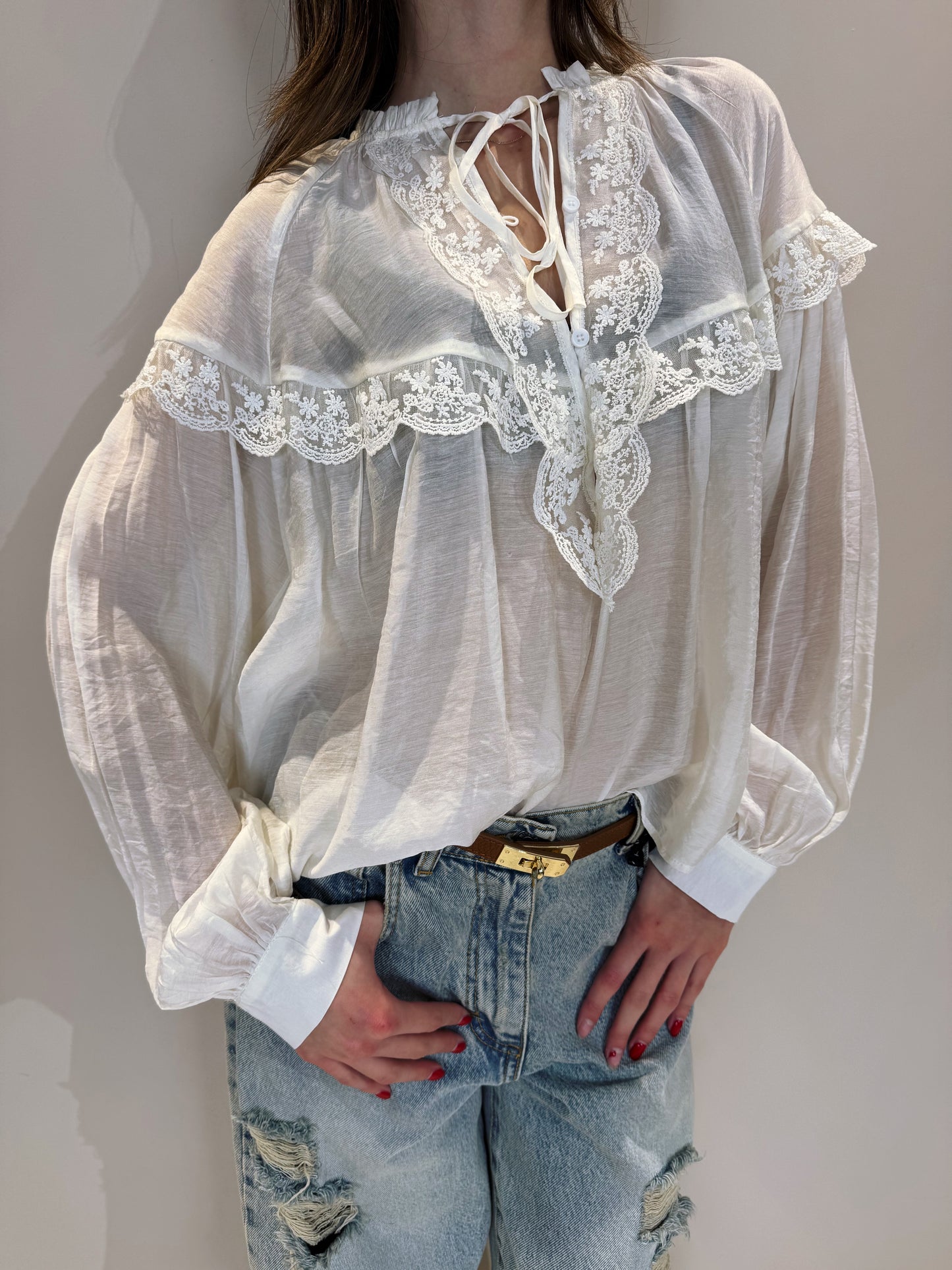 “CAMICIA INSERTI PIZZO” You decide