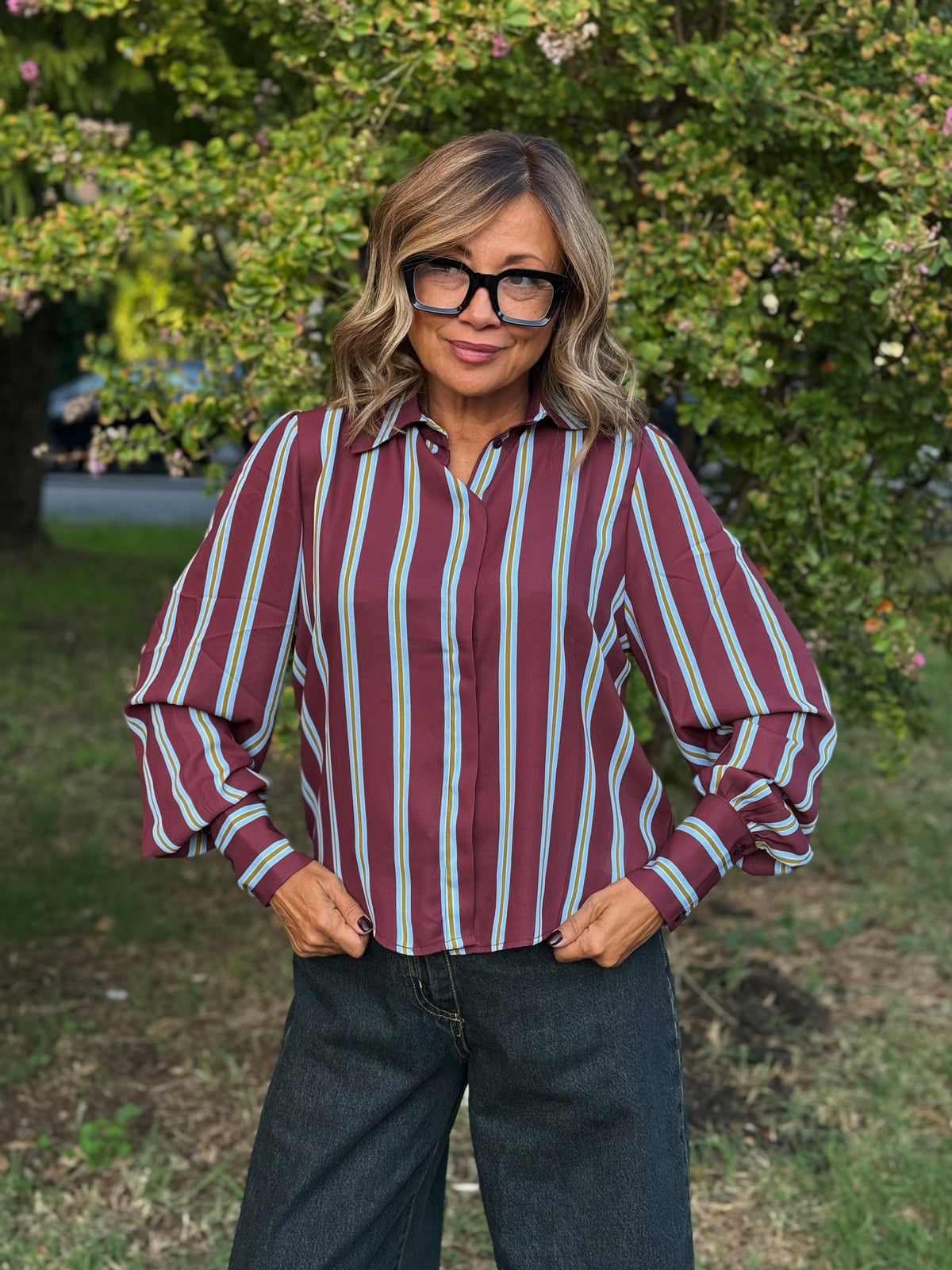 “CAMICIA STAMPA GESSATA” Susy mix