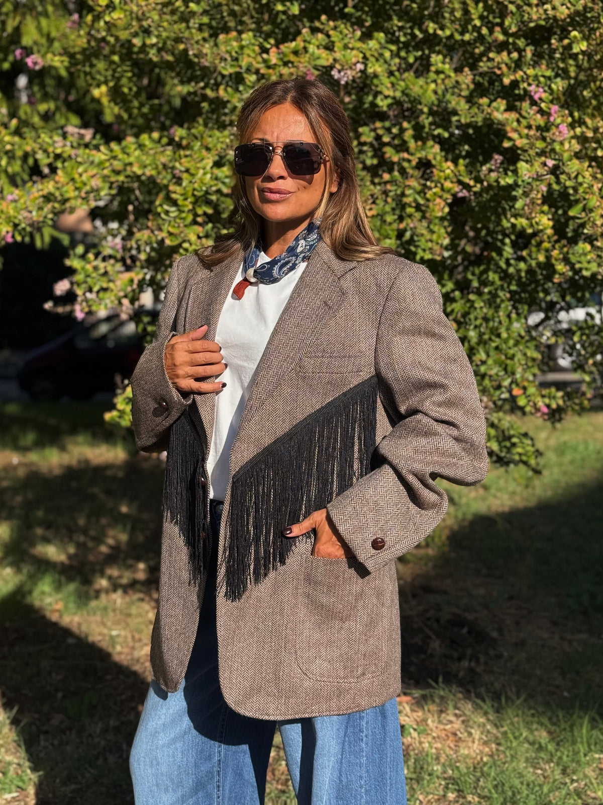 “BLAZER VINTAGE CON FRANGE” Susy mix