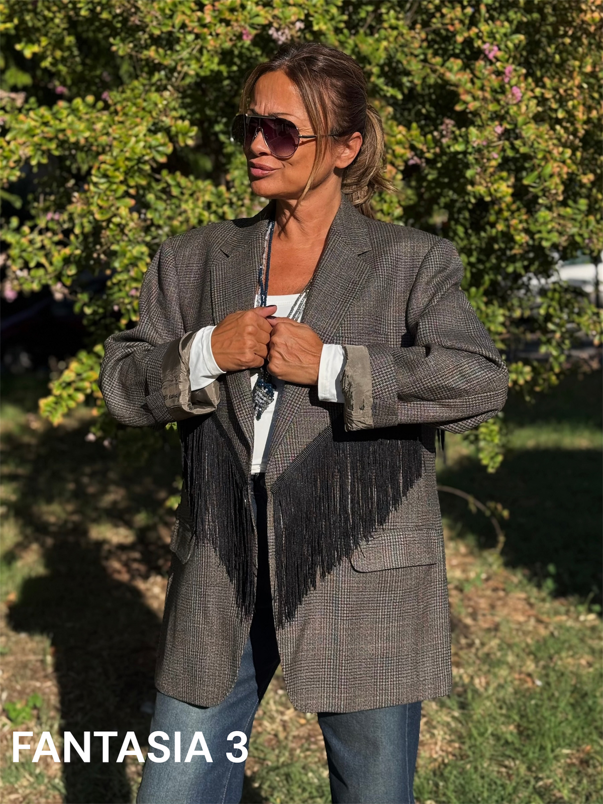 “BLAZER VINTAGE CON FRANGE” Susy mix