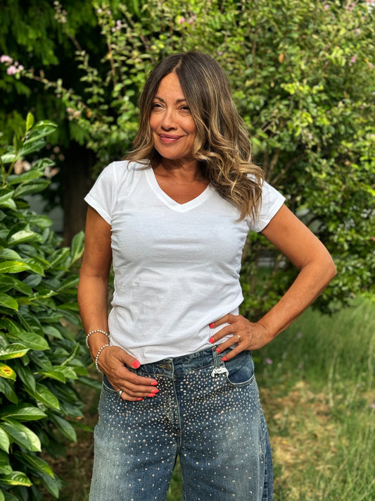 “T-SHIRT SCOLLO A V” Susy mix