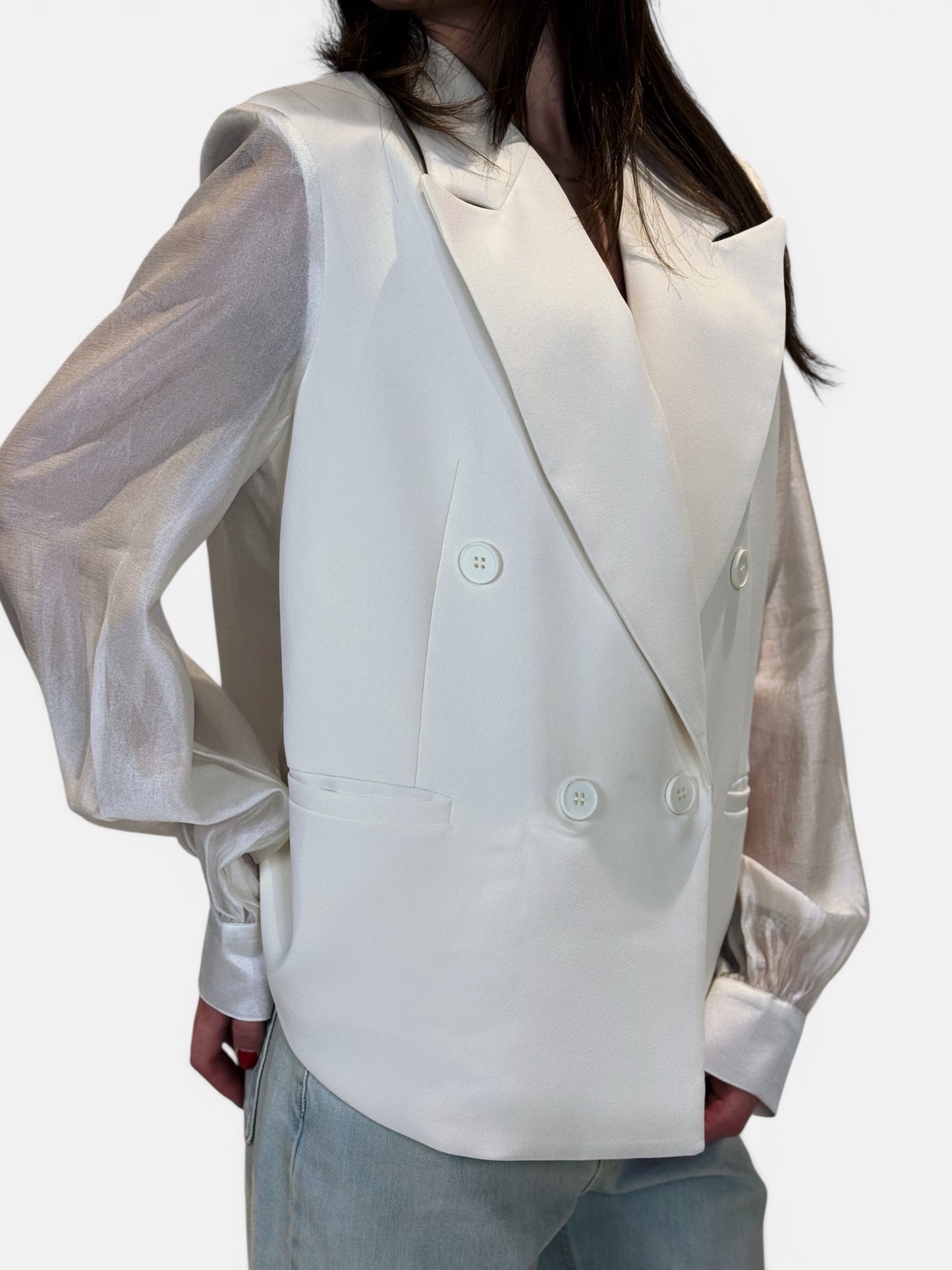 “GIACCA DOPPIO PETTO ORGANZA” You decide