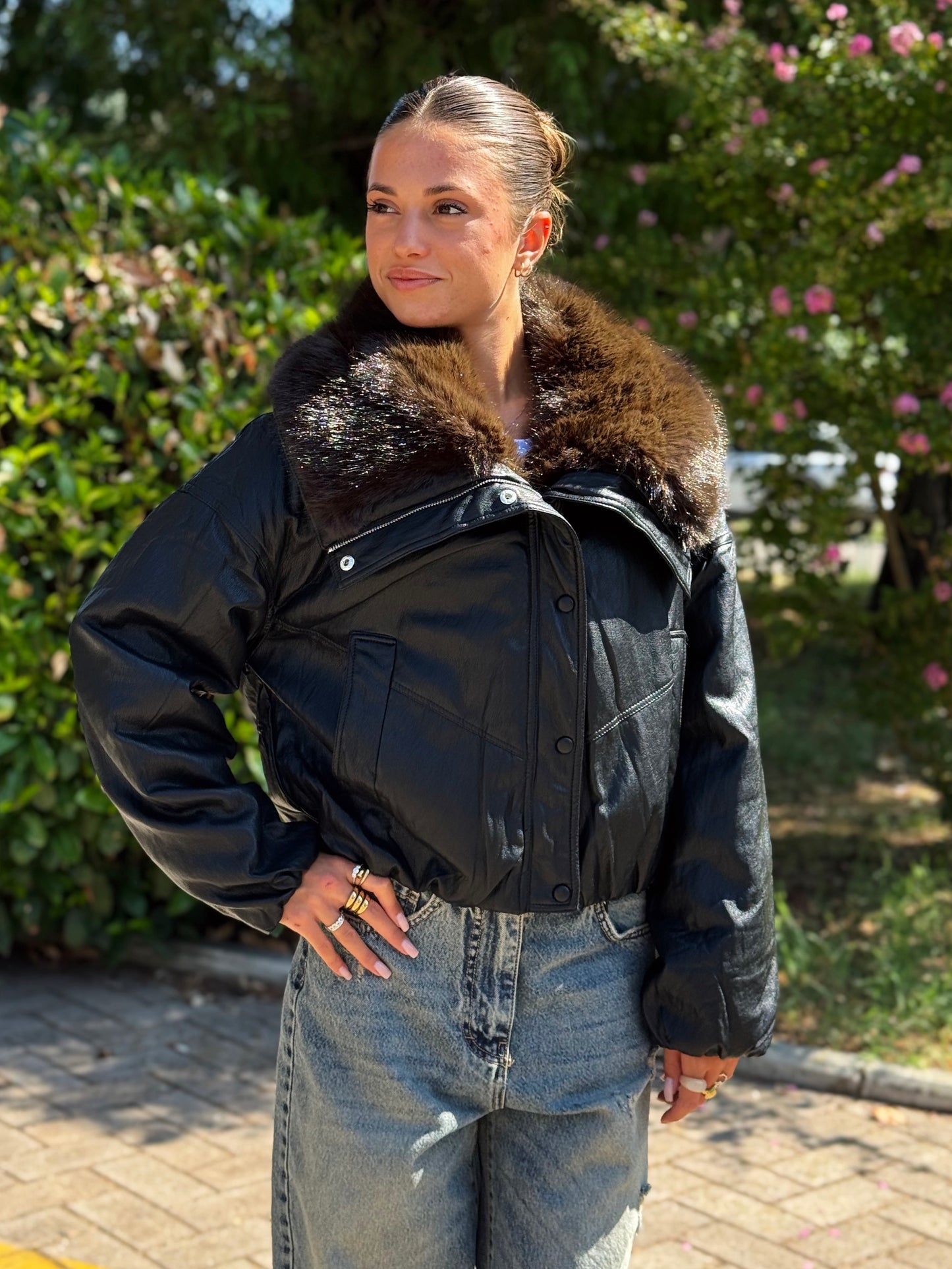 “GIUBBOTTO COLLO IN ECO PELLICCIA” susy mix