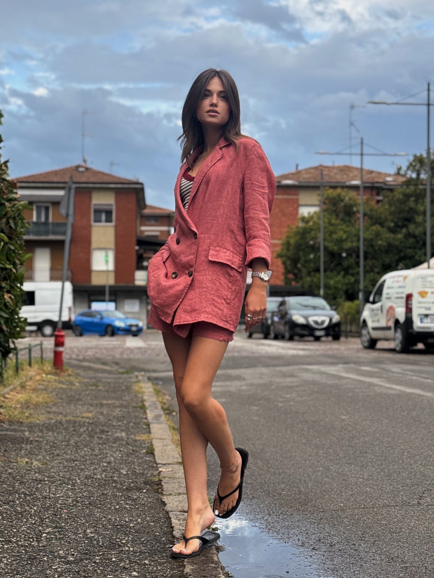“GIACCA DOPPIOPETTO LINO” Kontatto