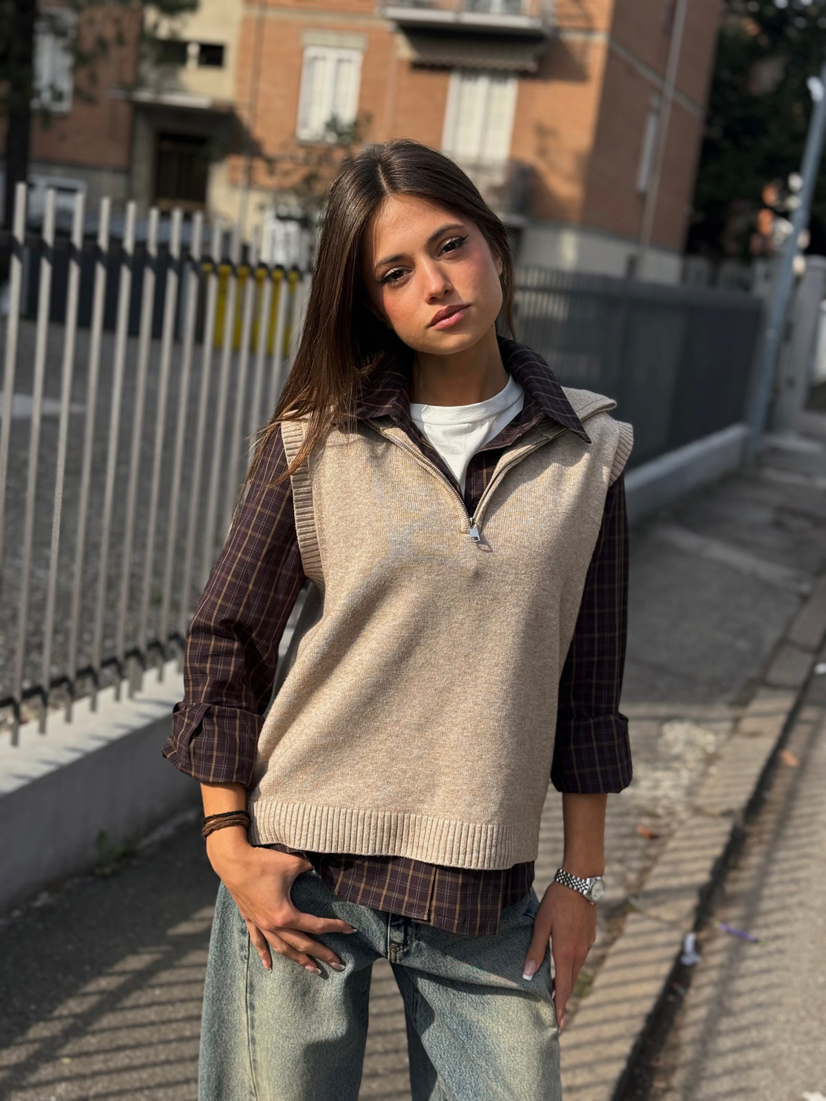 “GILET ZIP” Susy mix