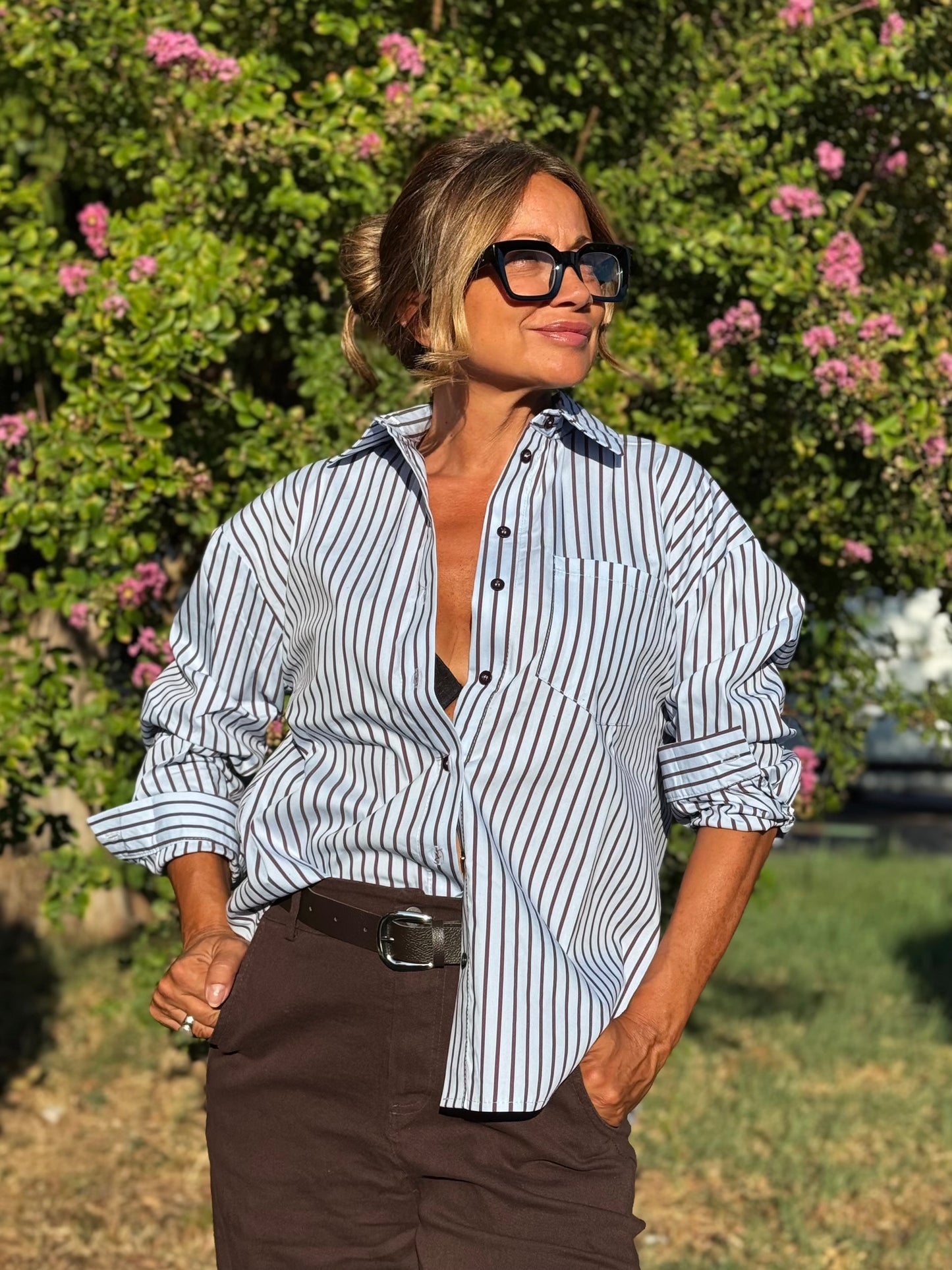 “CAMICIA GESSATA CELESTE” susy mix