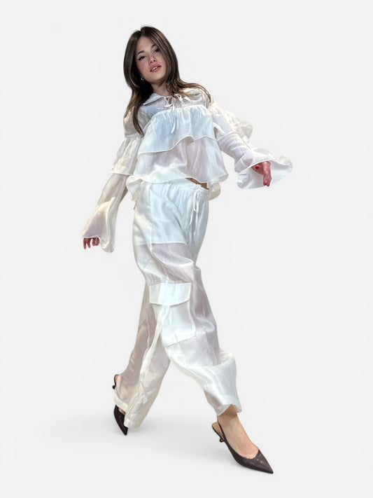 “PANTALONE CARGO ORGANZA” You decide