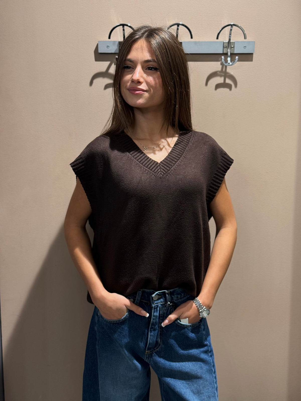 “GILET SCOLLO V” Susy mix