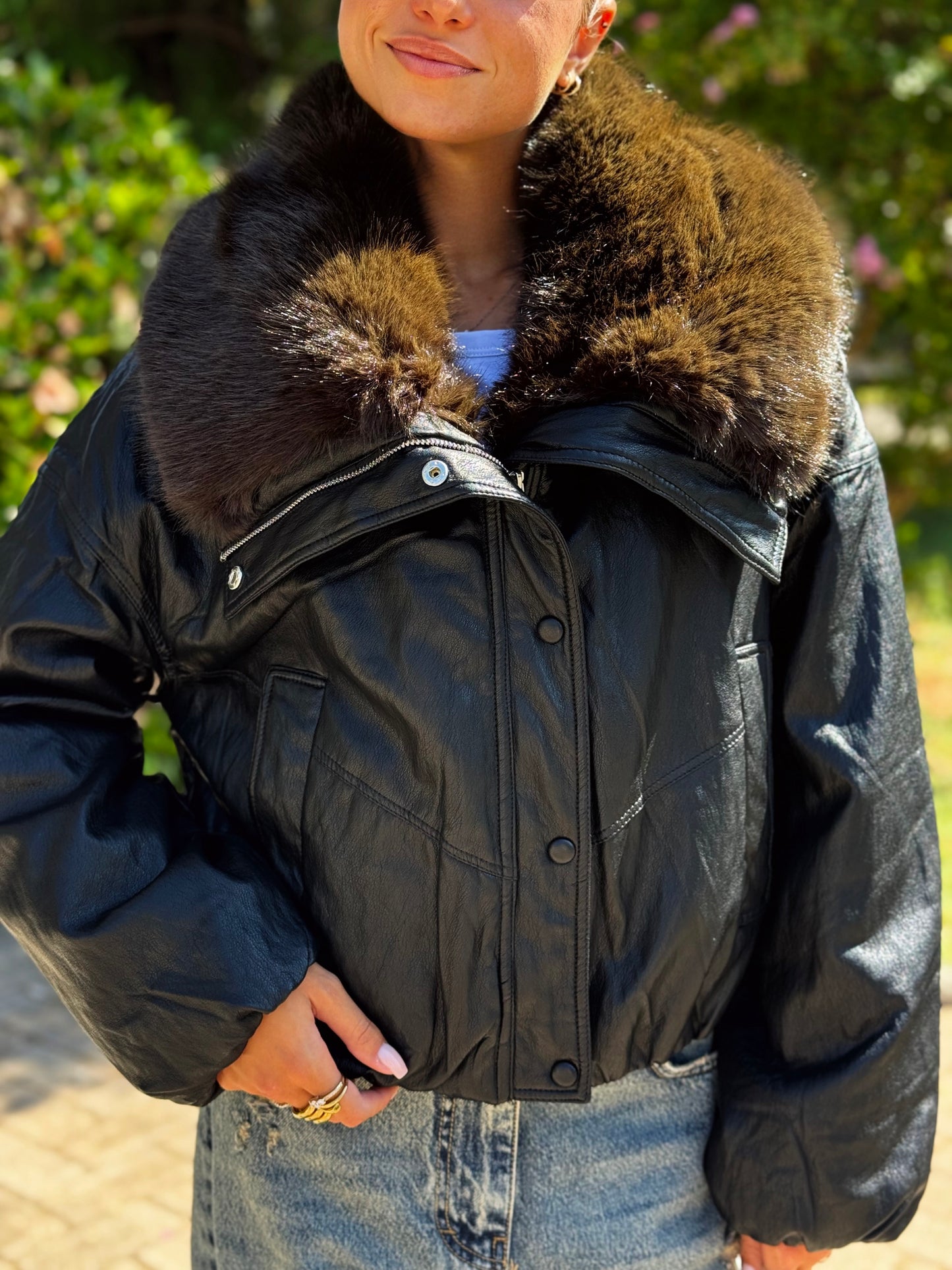 “GIUBBOTTO COLLO IN ECO PELLICCIA” susy mix