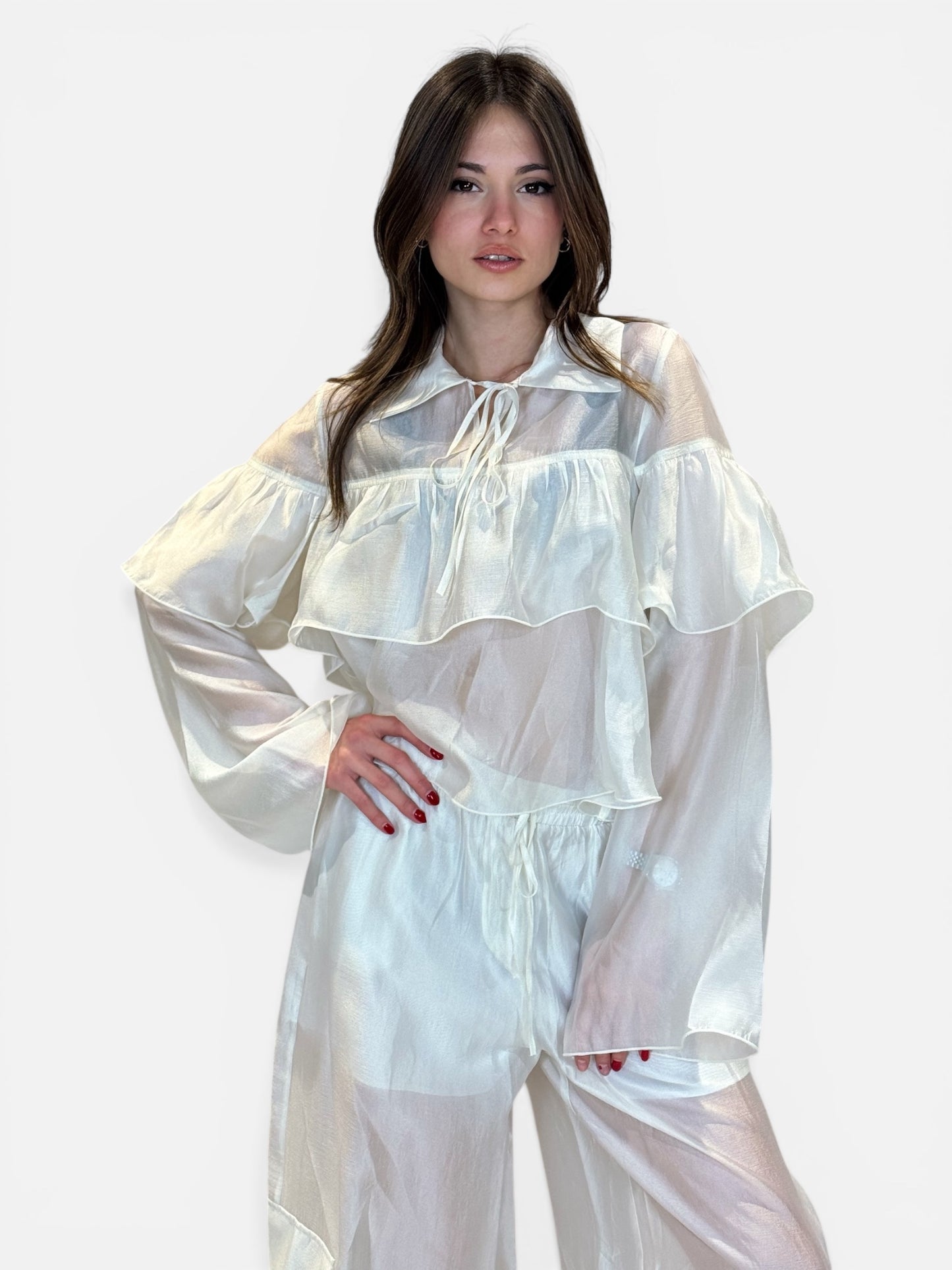 “BLUSA ORGANZA ROUCHES” You decide
