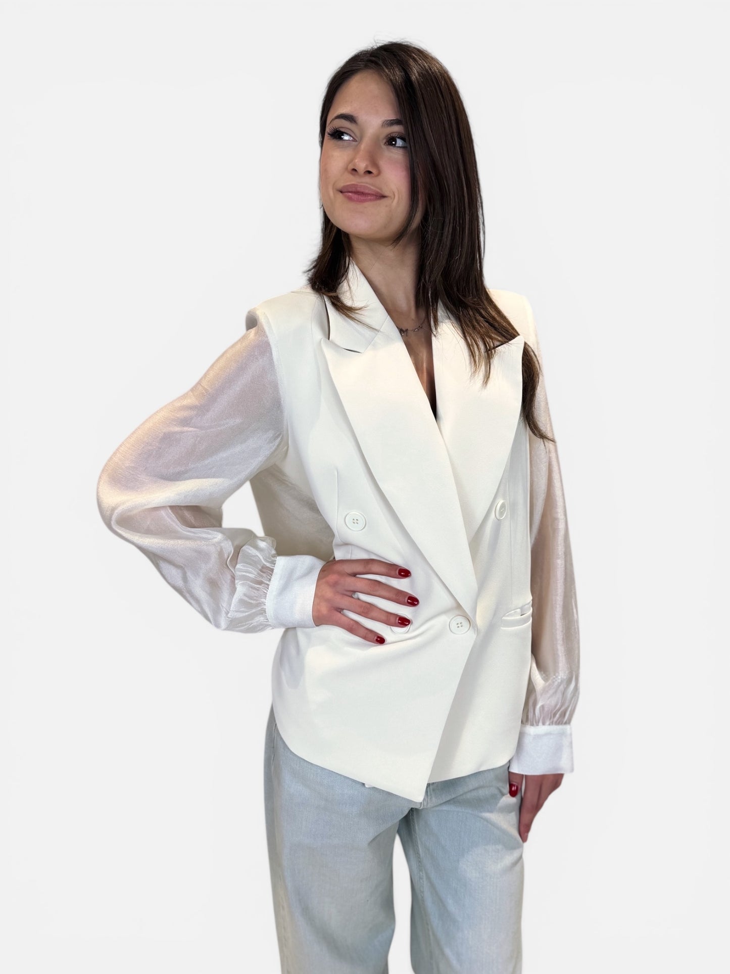 “GIACCA DOPPIO PETTO ORGANZA” You decide