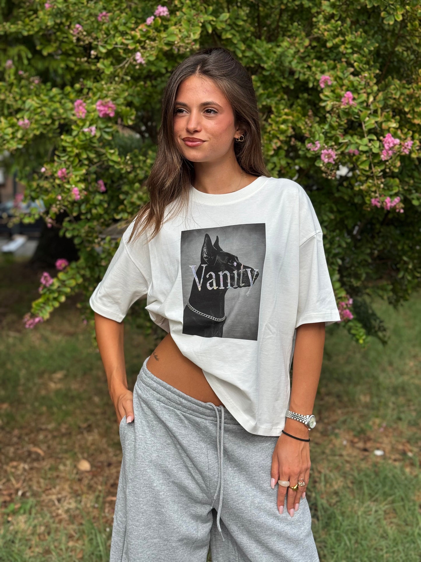 “T-SHIRT STAMPA (dobermann)” Susy mix