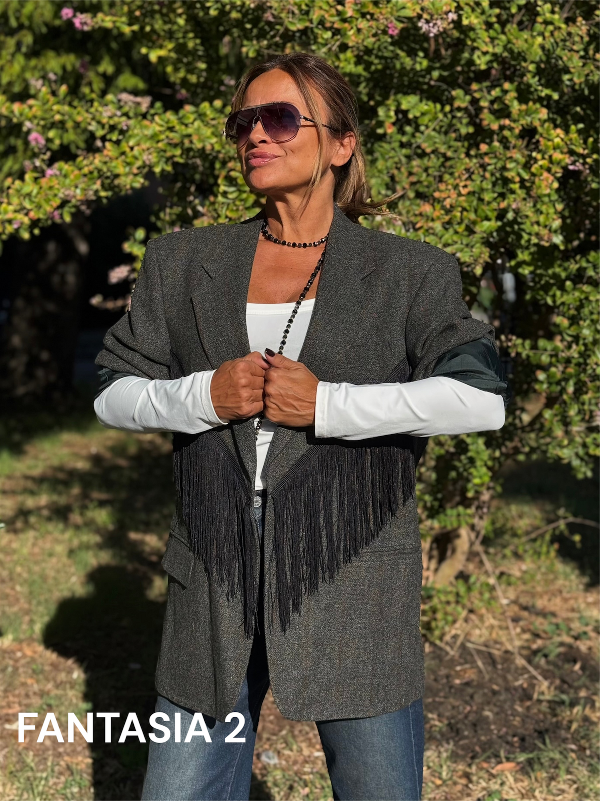 “BLAZER VINTAGE CON FRANGE” Susy mix