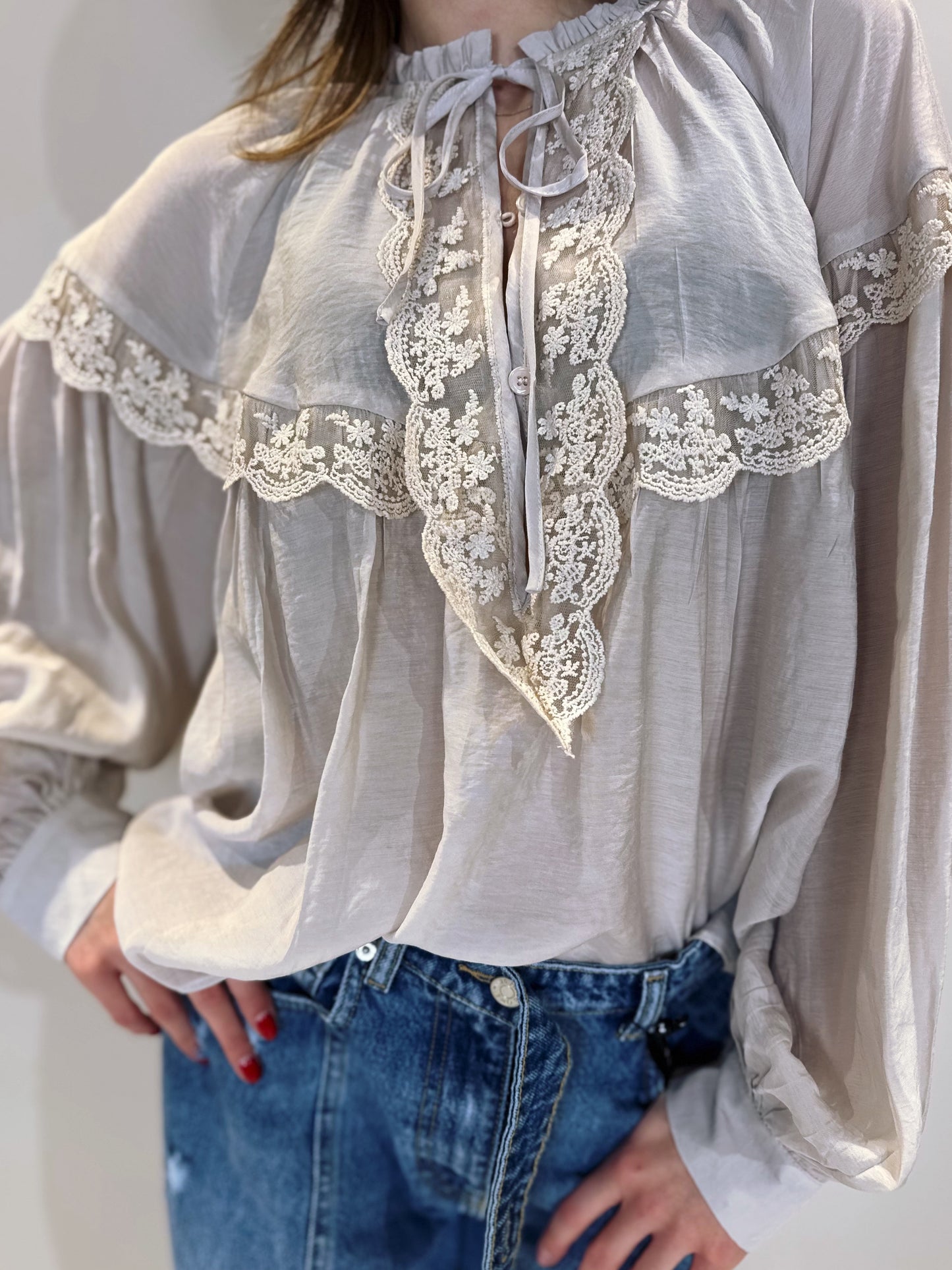 “CAMICIA INSERTI PIZZO” You decide