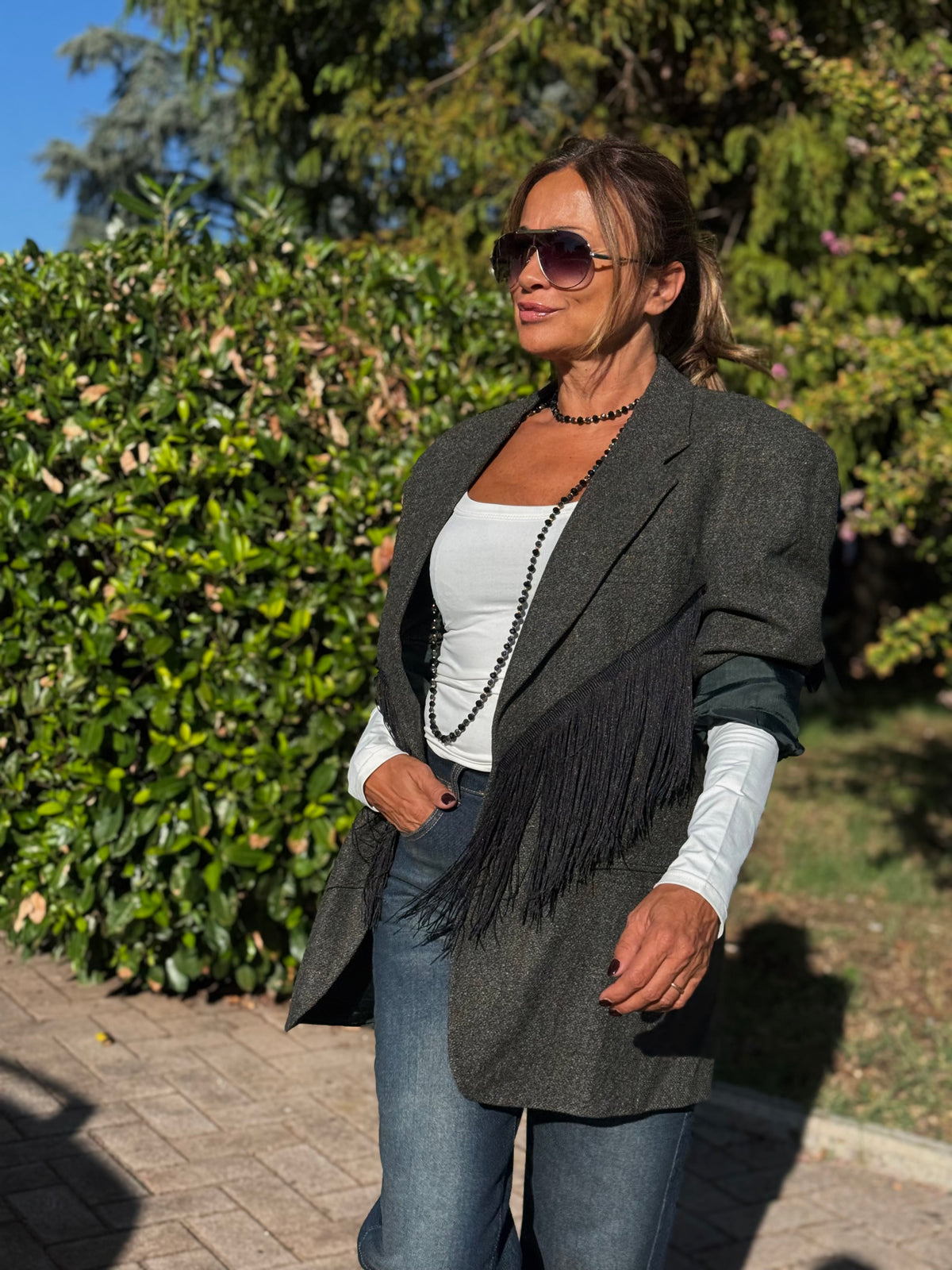 “BLAZER VINTAGE CON FRANGE” Susy mix