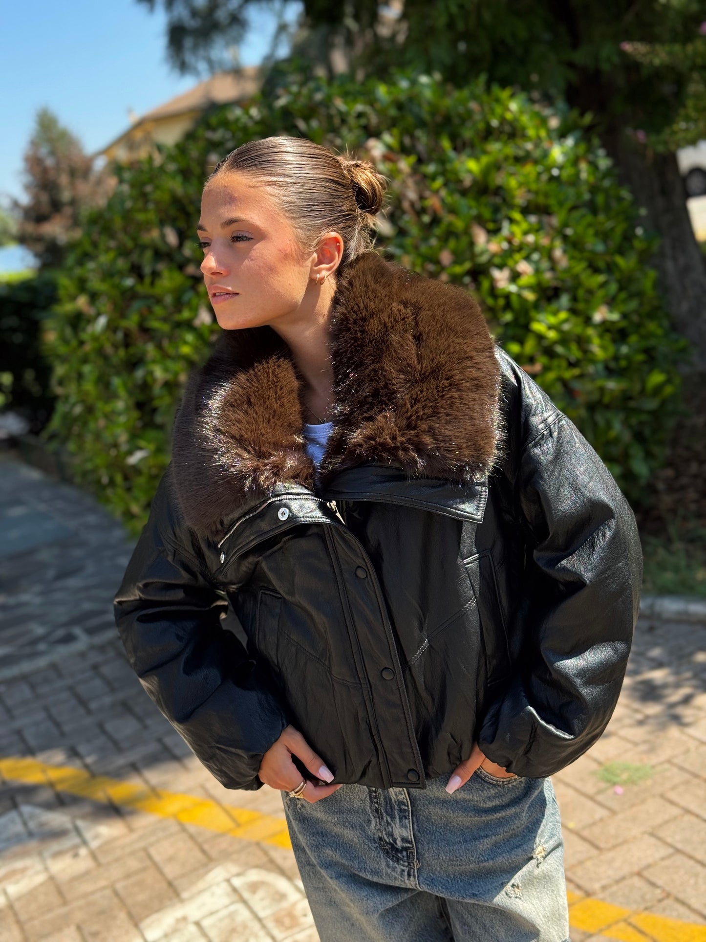 “GIUBBOTTO COLLO IN ECO PELLICCIA” susy mix