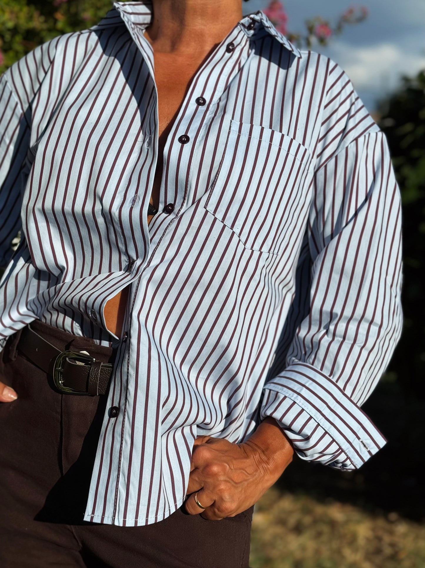 “CAMICIA GESSATA CELESTE” susy mix