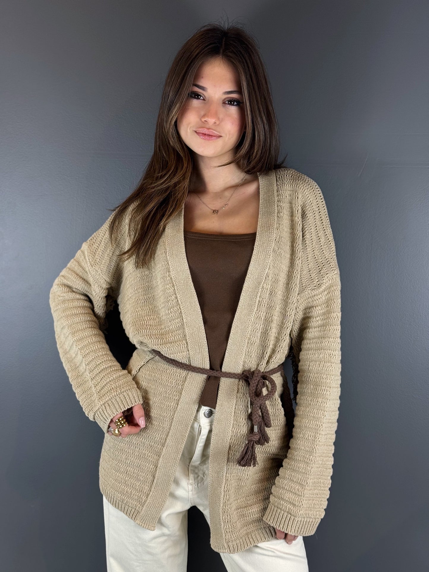 “CARDIGAN FRANGE” Kontatto