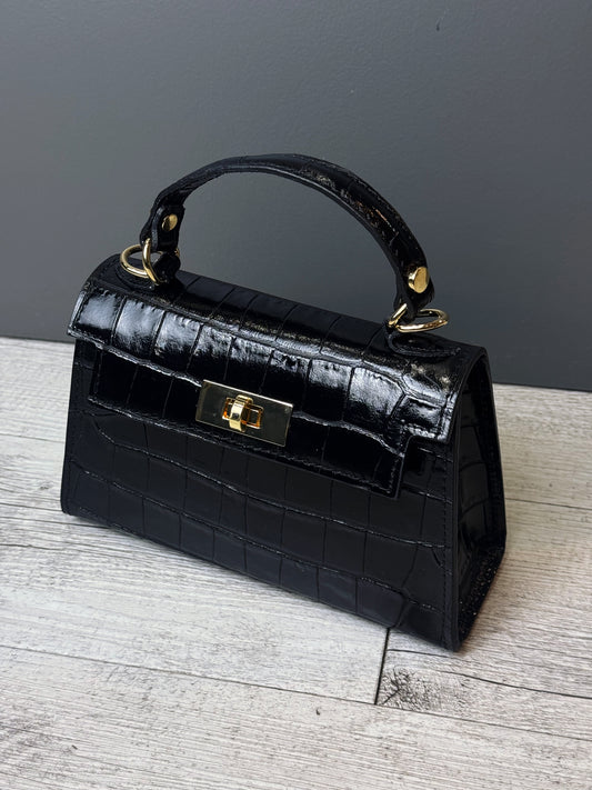 “MINI BAG IN PELLE STAMPA COCCO”