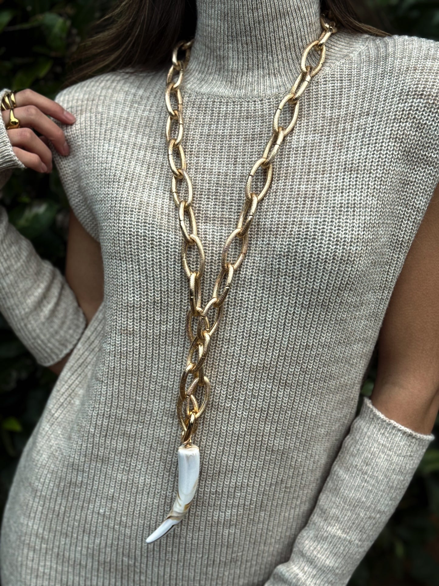 "COLLANA CORNO CATENA"