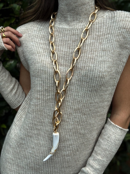 "COLLANA CORNO CATENA"