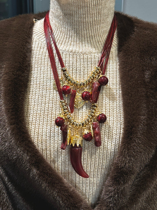 "COLLANA DOPPIA CORNO"